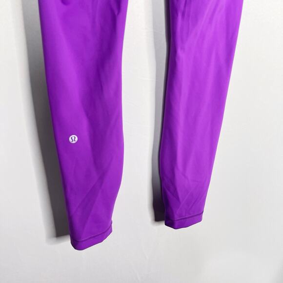 Lululemon Womens 4 Moonlit Magenta Purple Wunder Train High Rise Tight 25" - Picture 6 of 7